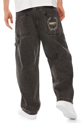 Mass DNM spodnie Crown Jeans Extra baggy Fit - czarne