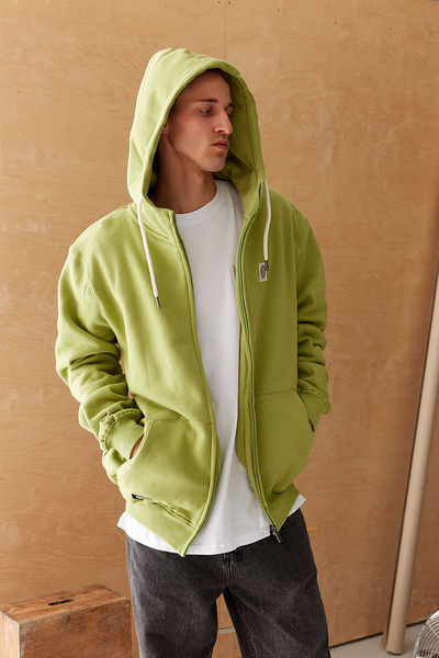 Mass DNM bluza Sweatshirt Patch Zip Hoody - oliwkowa