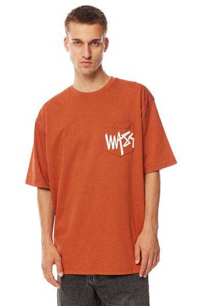 Mass Denim Pocket sign T-shirt ceglasta