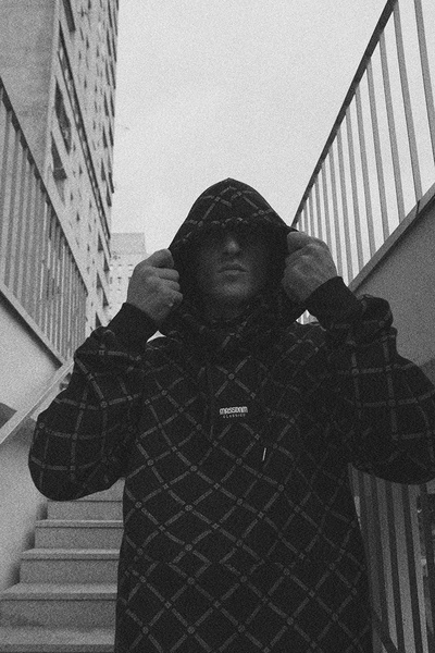 Mass DNM bluza Sweatshirt Monogram Hoody szara