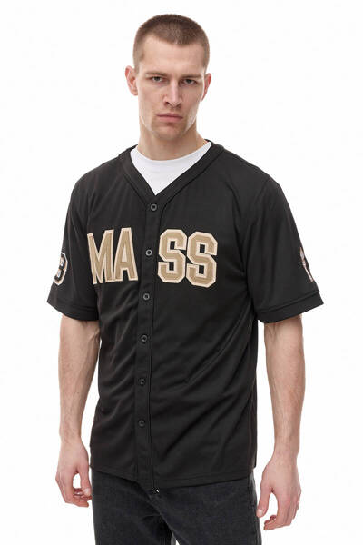 Mass DNM koszula Club Mesh Baseball Shirt - czarna