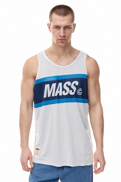 Mass DNM koszulka Rust Reversible Mesh Tank - biała