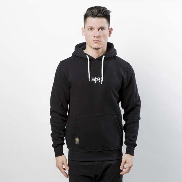 Mass DNM bluza Signature SL Embroidered Sweatshirt Hoody - black LIMITED EDITION 