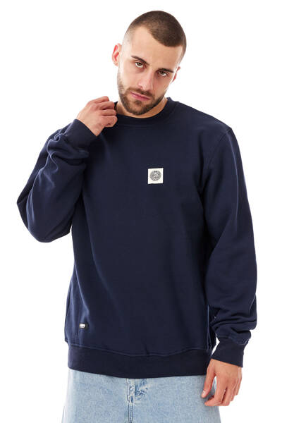 Mass DNM bluza Sweatshirt Patch Crewneck - granatowa