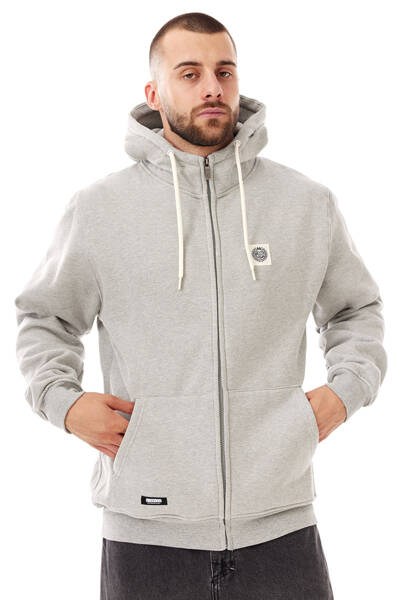 Mass DNM bluza Sweatshirt Patch Zip Hoody - szara