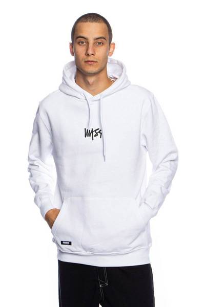 Mass DNM bluza Sweatshirt Signature Small Logo Hoody - biała FW20