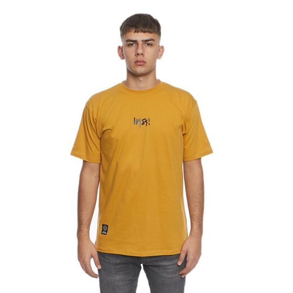 Mass DNM koszulka Signature Small Logo T-shirt ciemno żółta