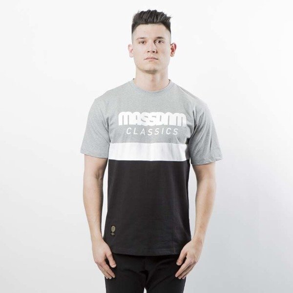 Mass DNM koszulka T-shirt Respect - light heather grey / black