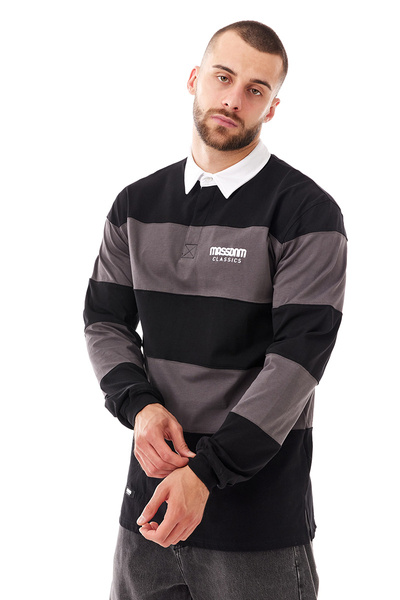 Mass DNM koszulka longsleeve Classic Stripes Polo Longsleeve - czarna