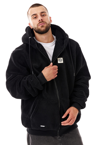 Mass DNM kurtka Patch Teddy Hoody Zip Jacket - czarna