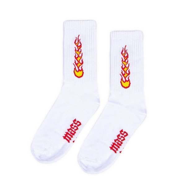 Mass DNM skarpety Fire Socks - białe