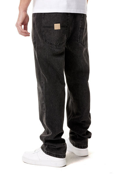 Mass DNM spodnie Base Jeans Regular Fit - sprane czarne