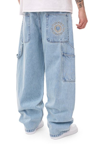 Mass DNM spodnie Jeans Elementary Extra Baggy Fit - niebieskie