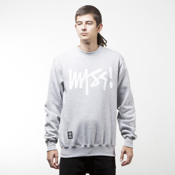 Mass Denim bluza sweatshirt Signature crewneck light heather grey