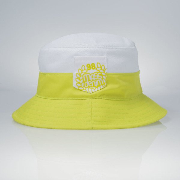 Mass Denim kapelusz bucket hat Pocket Base white / toxic green