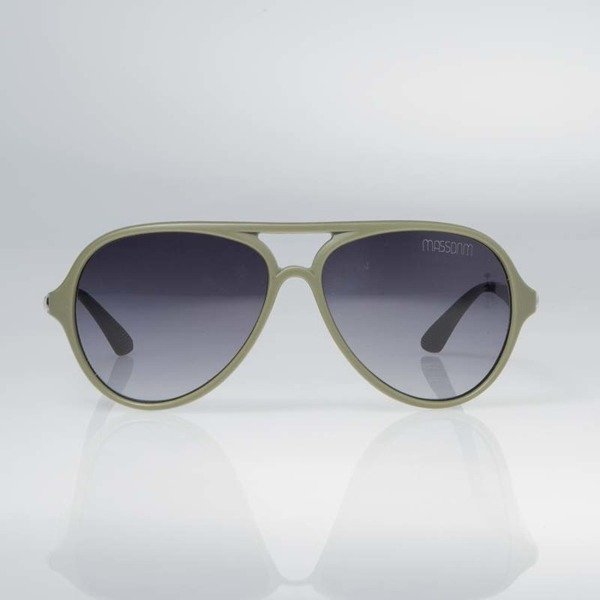 Mass Denim okulary przeciwsłoneczne George matte khaki / silver 